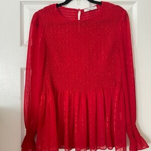 Rose & Olive Red Tunic Top